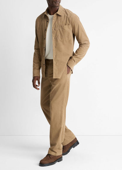 VINCE Essential - Louie Relaxed Cotton Corduroy Elastic-Waist Pant in Trousers
