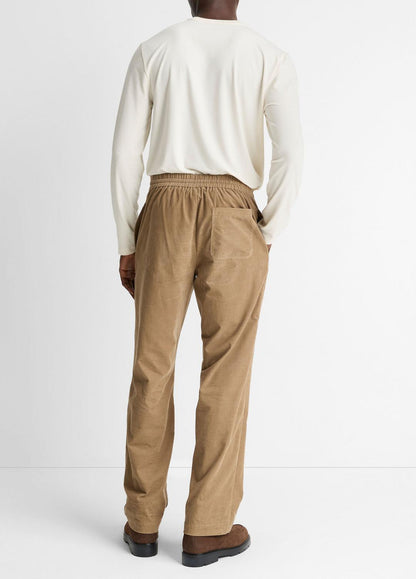 VINCE Essential - Louie Relaxed Cotton Corduroy Elastic-Waist Pant in Trousers
