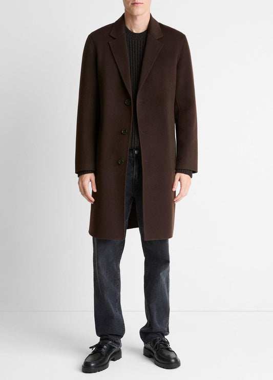 VINCE Latest - Splittable Wool-Cashmere Single-Breasted Topcoat in Coats