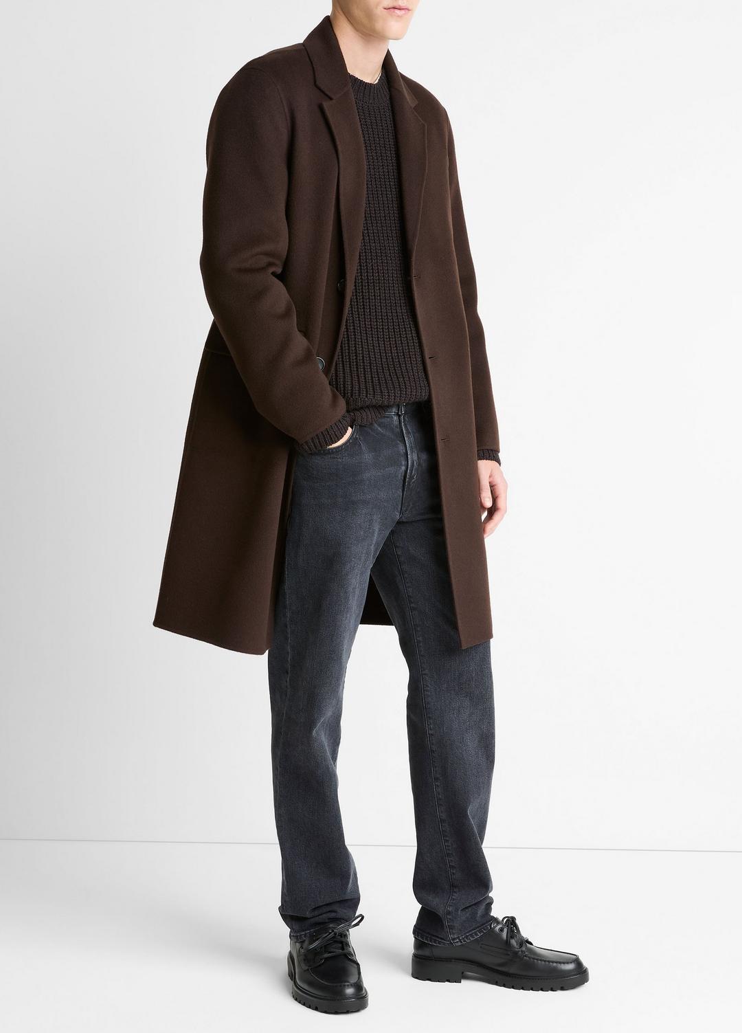 VINCE Latest - Splittable Wool-Cashmere Single-Breasted Topcoat in Coats