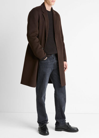 VINCE Latest - Splittable Wool-Cashmere Single-Breasted Topcoat in Coats