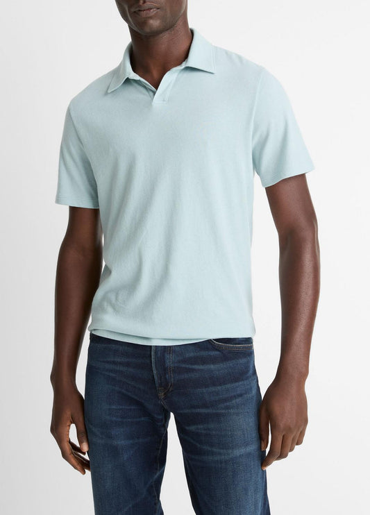 VINCE Recommended - Cotton Johnny-Collar Polo Shirt in Henleys & Polos