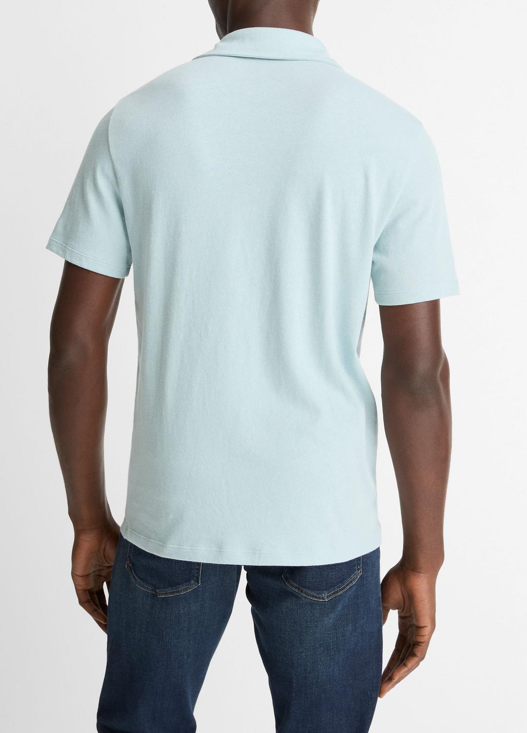 VINCE Recommended - Cotton Johnny-Collar Polo Shirt in Henleys & Polos