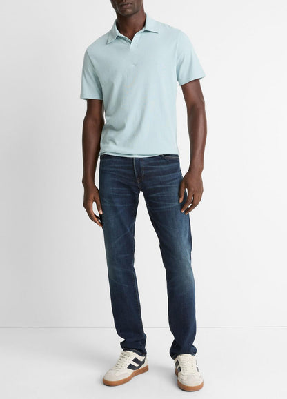 VINCE Recommended - Cotton Johnny-Collar Polo Shirt in Henleys & Polos