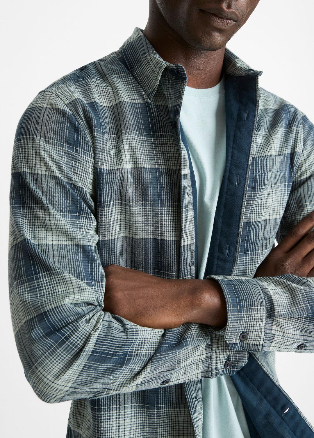 VINCE Customer Favorite - Big Sky Plaid Cotton Button-Front Shirt in Long Sleeve
