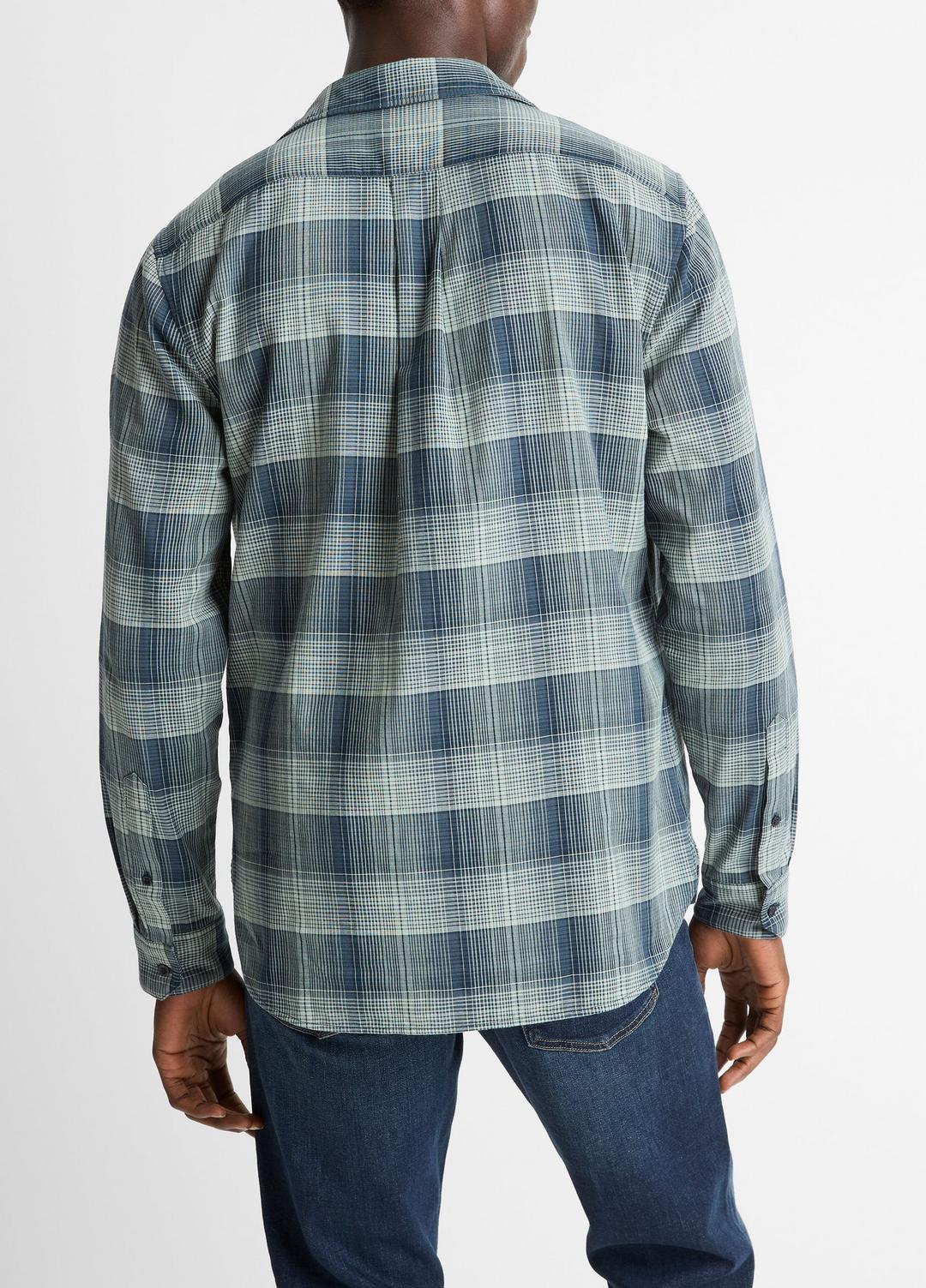 VINCE Customer Favorite - Big Sky Plaid Cotton Button-Front Shirt in Long Sleeve