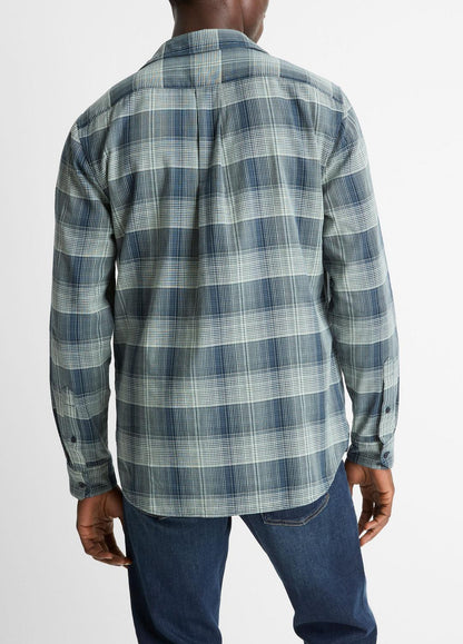 VINCE Customer Favorite - Big Sky Plaid Cotton Button-Front Shirt in Long Sleeve