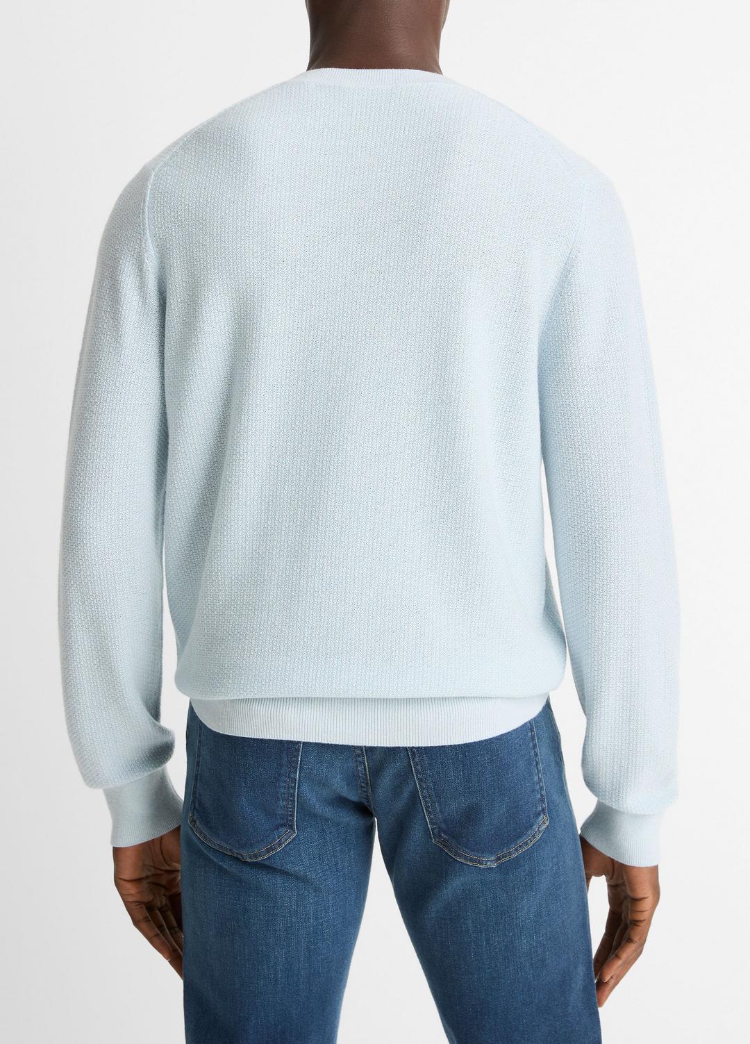 VINCE Discount - Geo-Jacquard Wool-Blend Crew Neck Sweater in Crew Neck