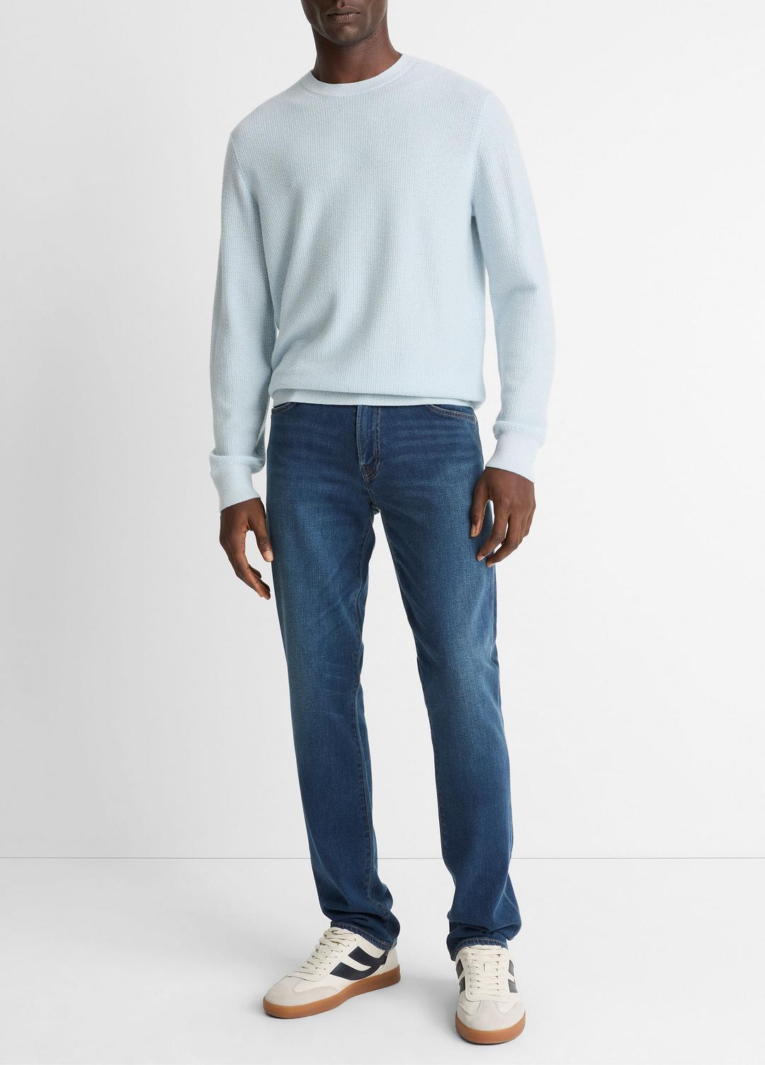 VINCE Discount - Geo-Jacquard Wool-Blend Crew Neck Sweater in Crew Neck