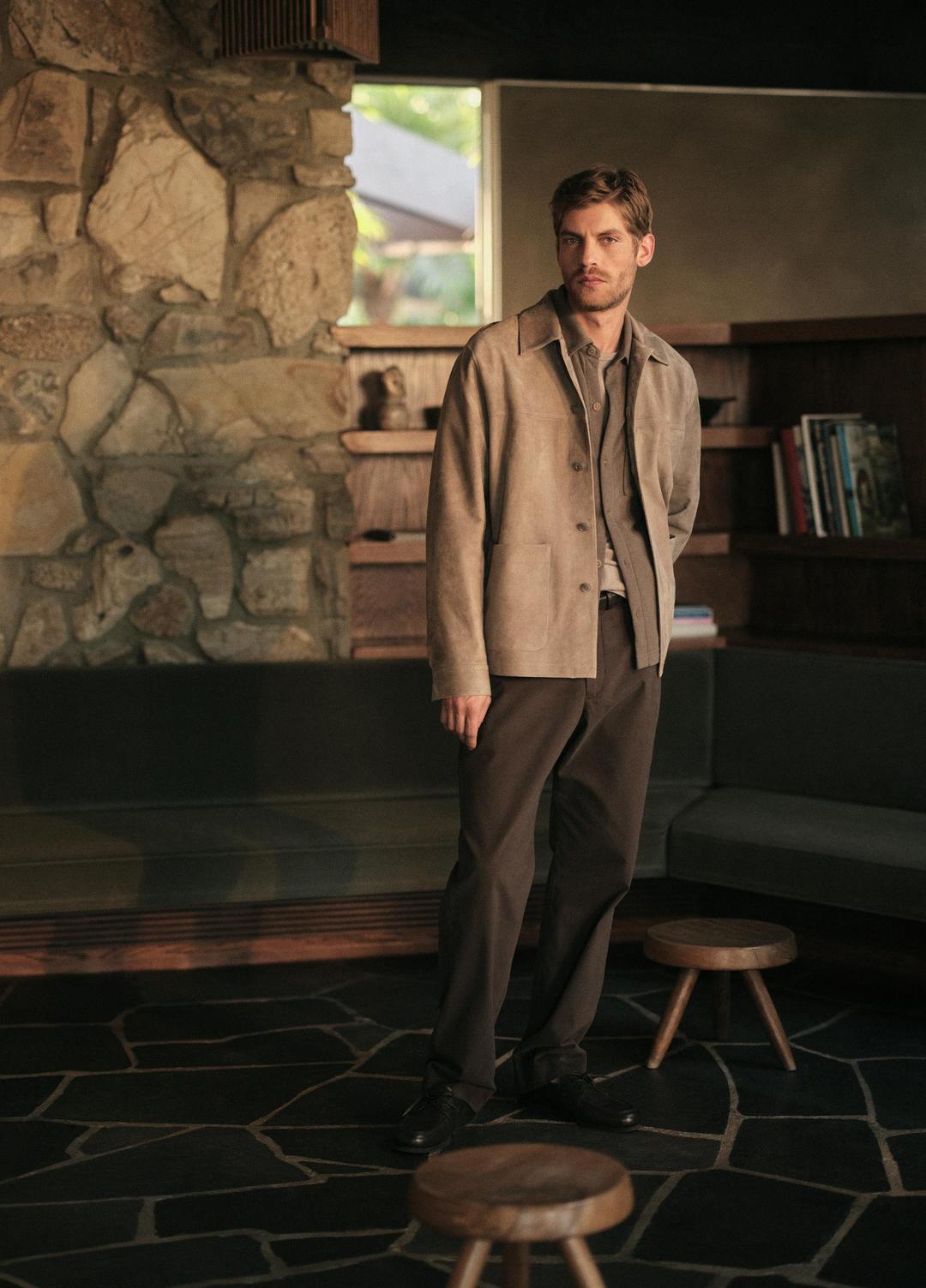 VINCE Hot Sale - Suede Shirt Jacket in Shirt Jackets