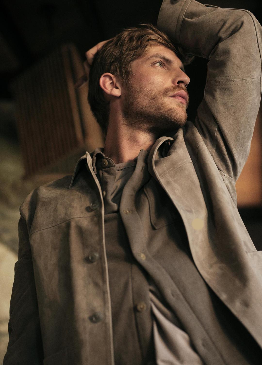 VINCE Hot Sale - Suede Shirt Jacket in Shirt Jackets