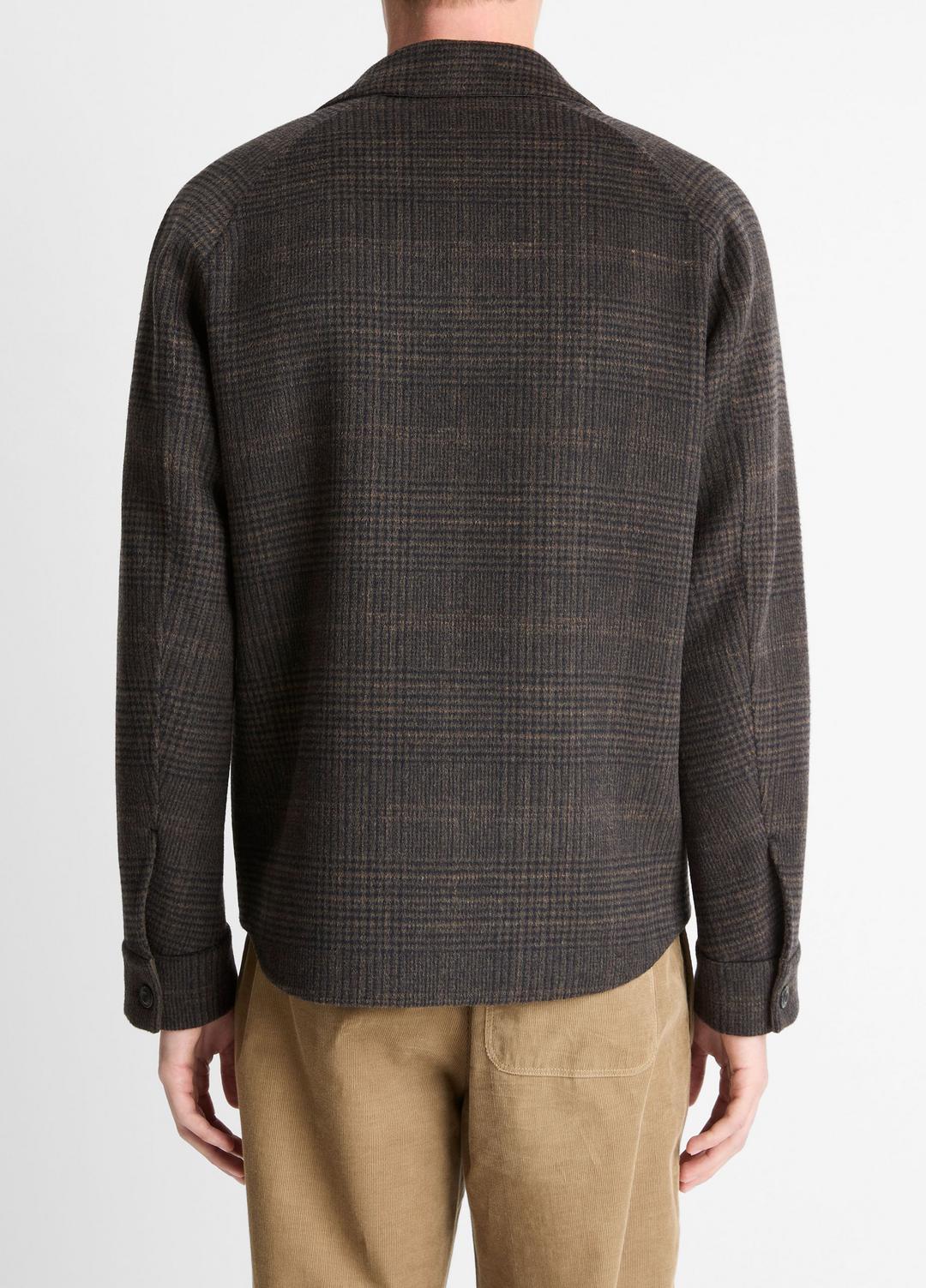 VINCE New - Plaid Splittable Wool-Blend Shirt Jacket in Shirt Jackets