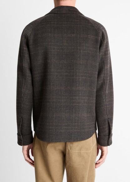 VINCE New - Plaid Splittable Wool-Blend Shirt Jacket in Shirt Jackets