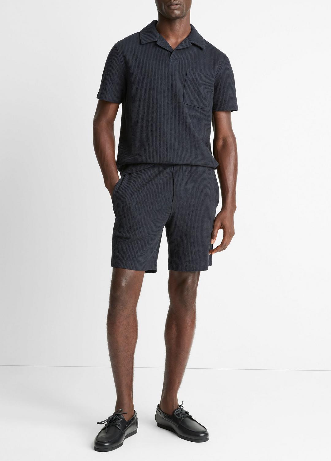 VINCE Everyday - Seersucker-Knit Stretch-Cotton Short in Shorts