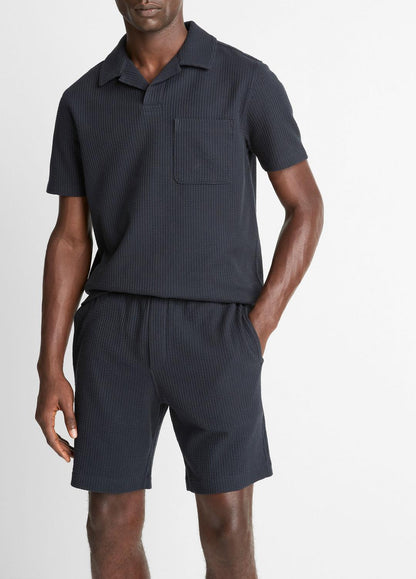 VINCE Everyday - Seersucker-Knit Stretch-Cotton Short in Shorts