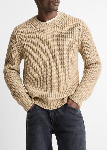 VINCE New - Utility Shaker Merino Wool Sweater in Crew Neck