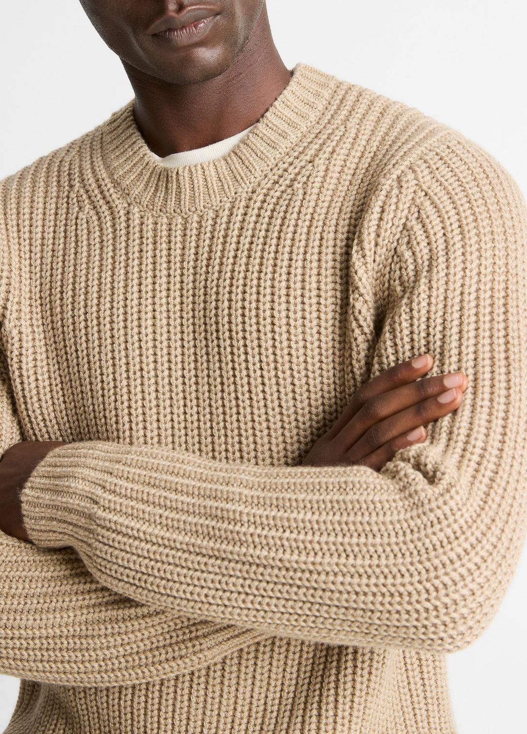 VINCE New - Utility Shaker Merino Wool Sweater in Crew Neck