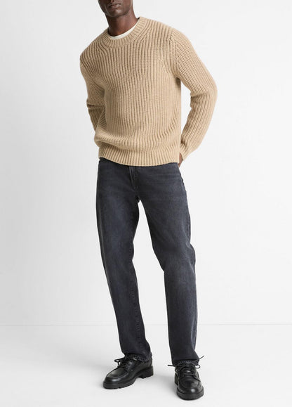 VINCE New - Utility Shaker Merino Wool Sweater in Crew Neck