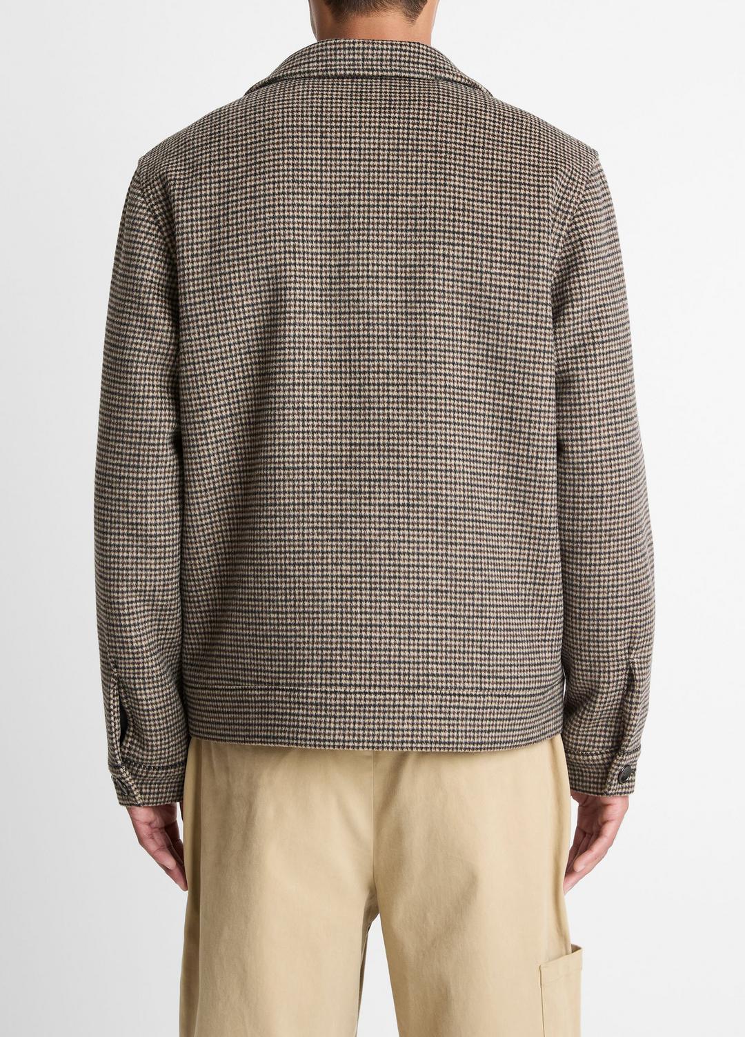 VINCE Discount - Houndstooth Bomber Jacket in Jackets