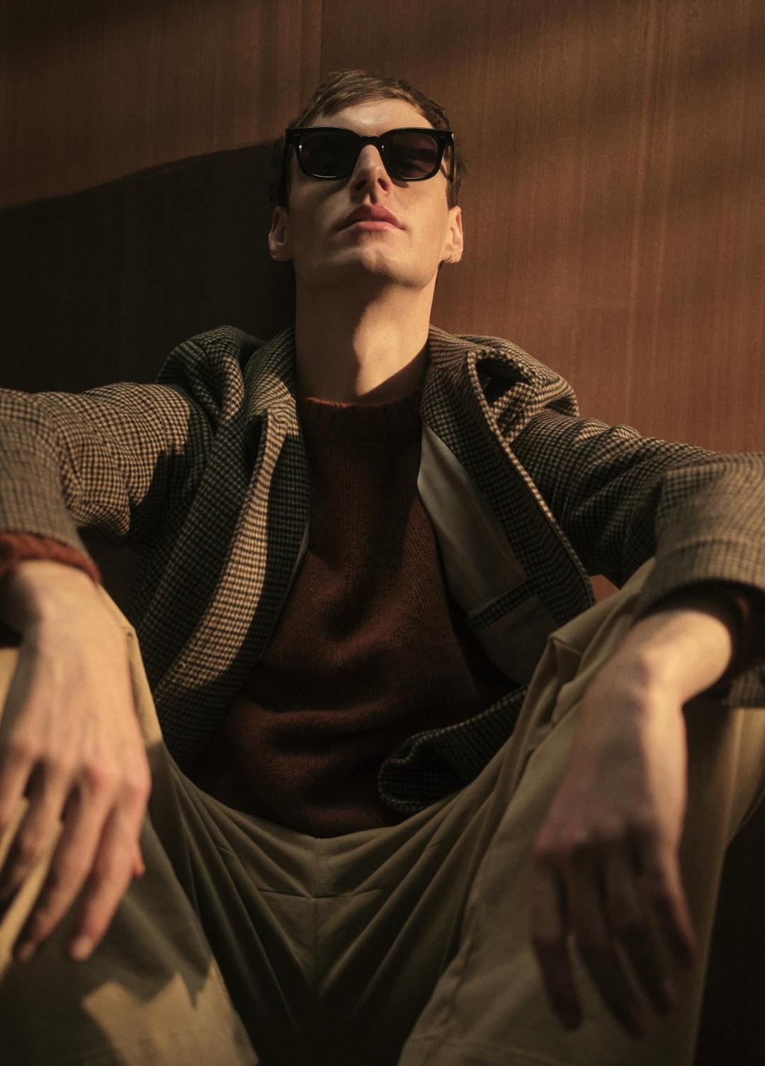 VINCE Discount - Houndstooth Bomber Jacket in Jackets
