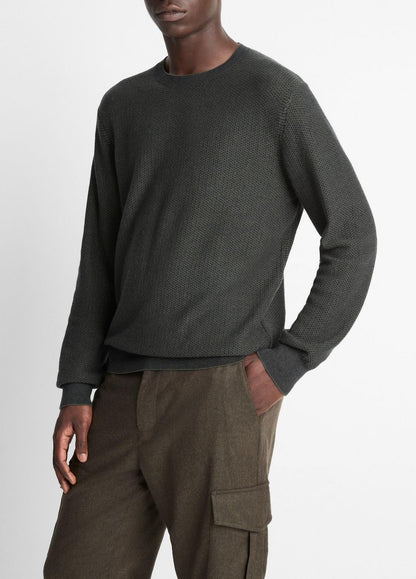 VINCE Premium - Geo-Jacquard Wool-Blend Crew Neck Sweater in Crew Neck