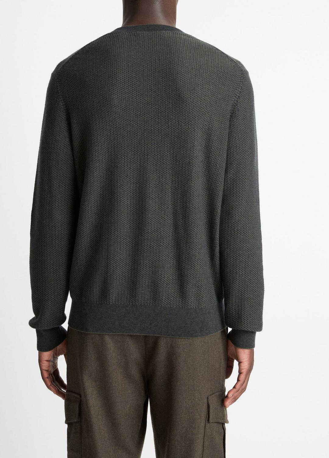 VINCE Premium - Geo-Jacquard Wool-Blend Crew Neck Sweater in Crew Neck