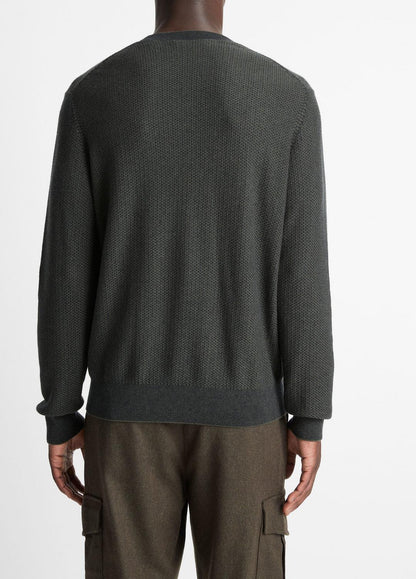 VINCE Premium - Geo-Jacquard Wool-Blend Crew Neck Sweater in Crew Neck