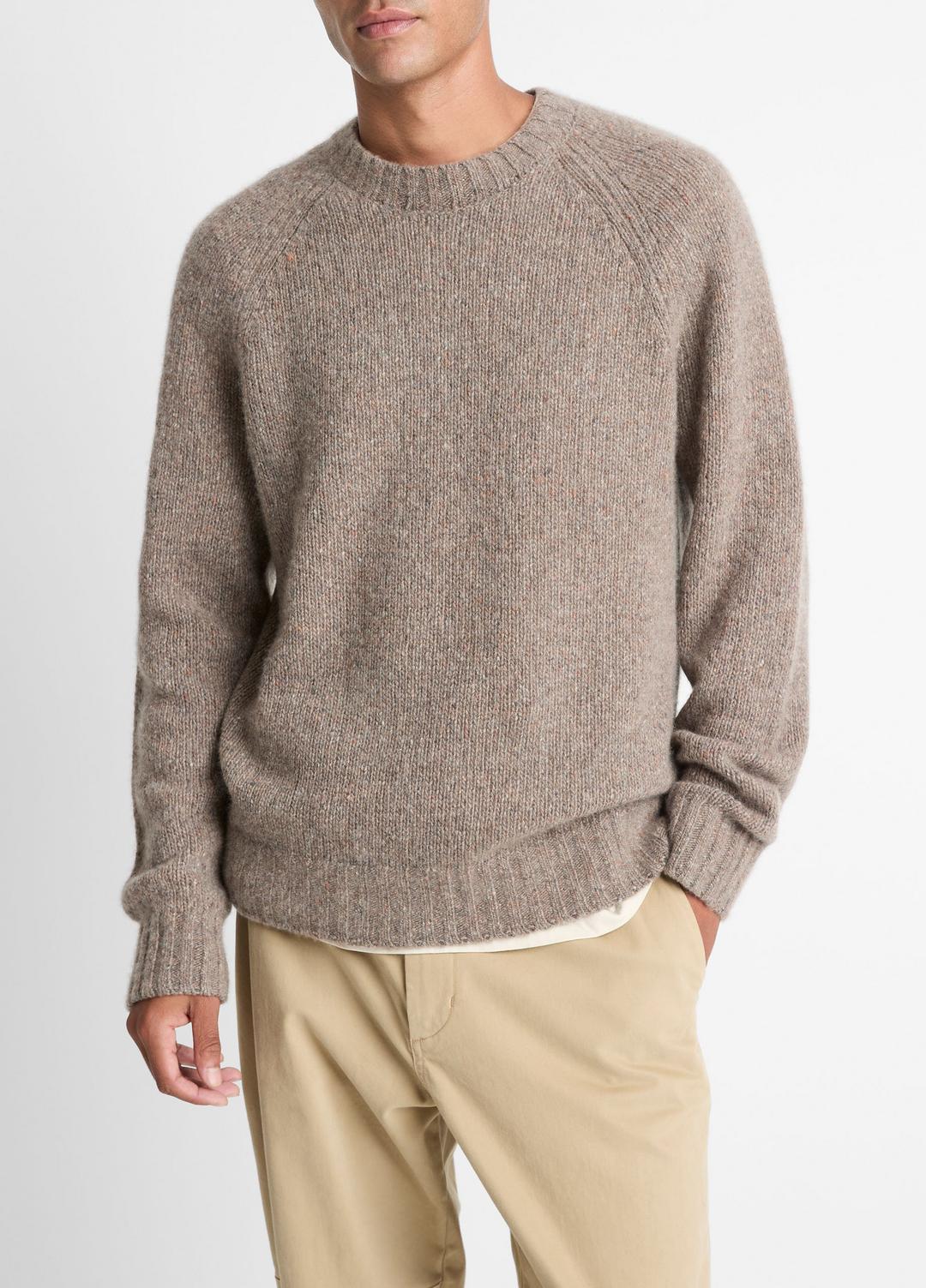 VINCE Popular - Donegal Cashmere Raglan-Sleeve Sweater in Crew Neck