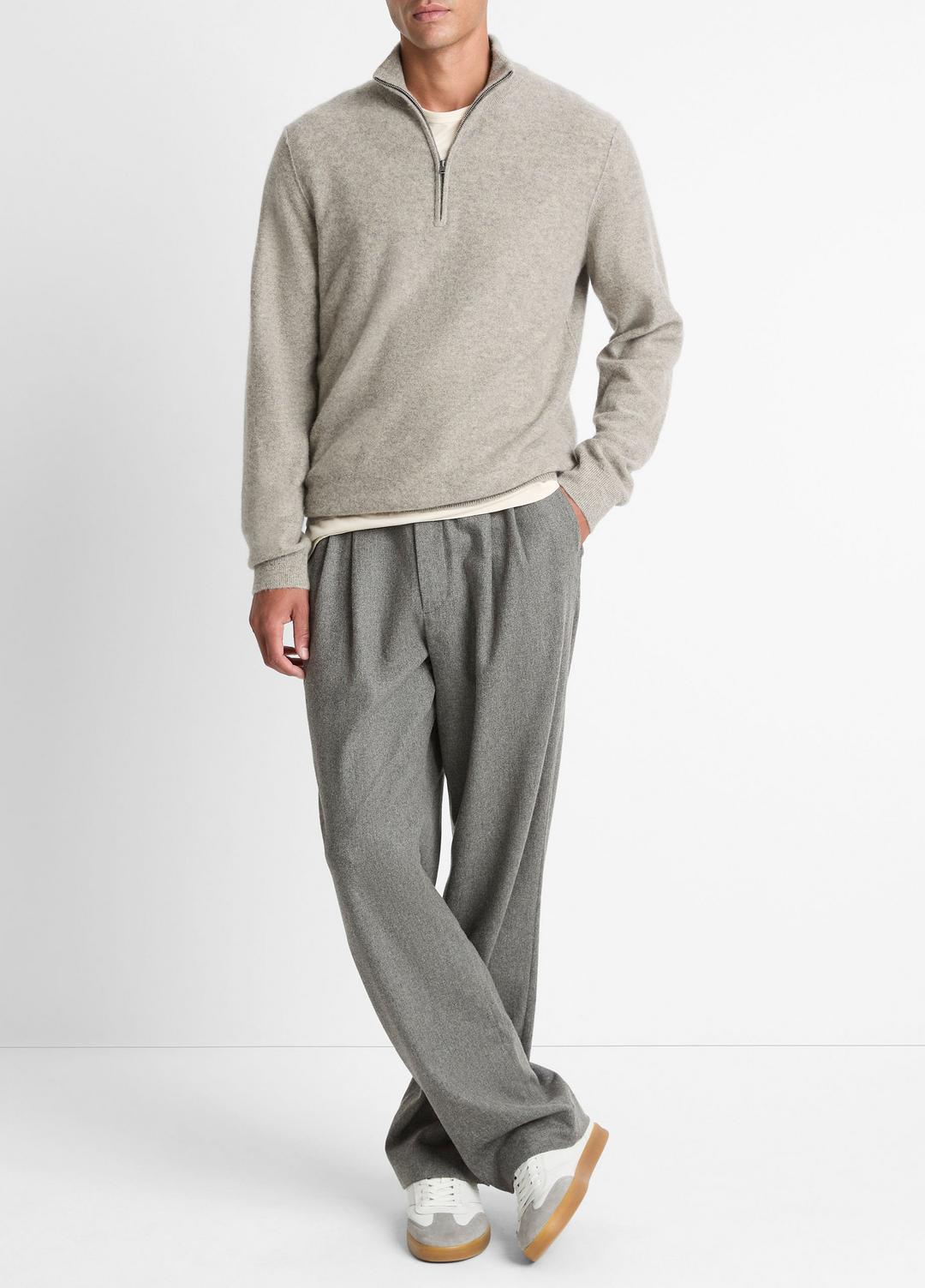 VINCE Discount - Plush Cashmere Quarter-Zip Sweater in Quarter Zip
