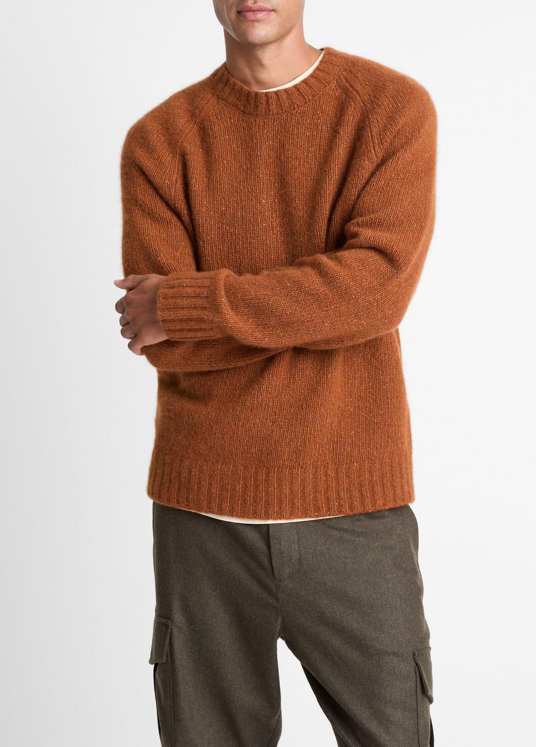VINCE Essential - Donegal Cashmere Raglan-Sleeve Sweater in Crew Neck