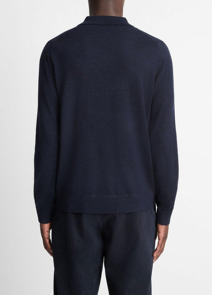 VINCE Premium - Wool Polo Sweater in Sweaters