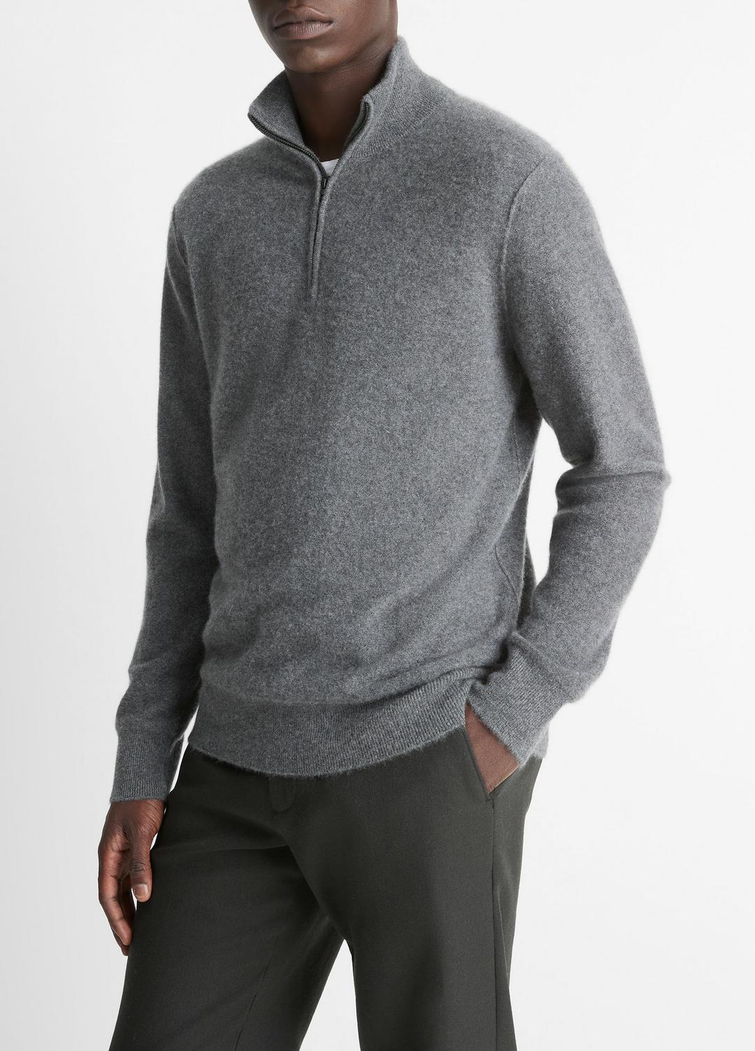 VINCE Best Price - Plush Cashmere Quarter-Zip Sweater in Quarter Zip