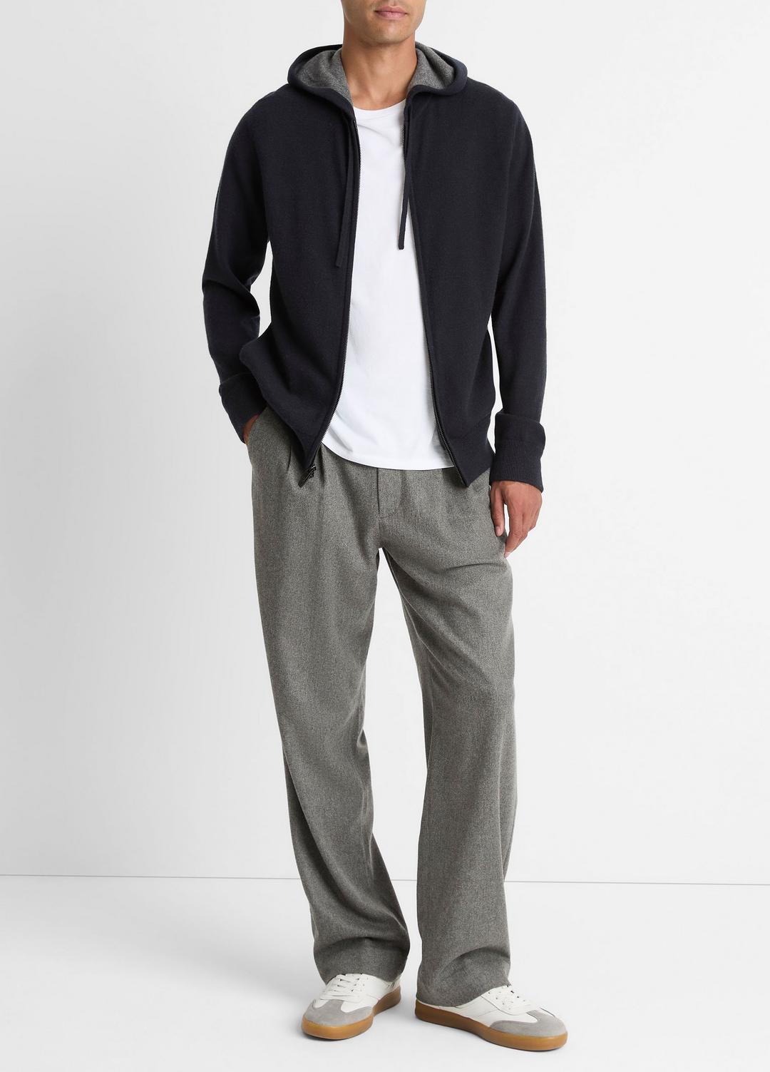 VINCE Trusted - Cashmere Zip-Front Hoodie in Cashmere