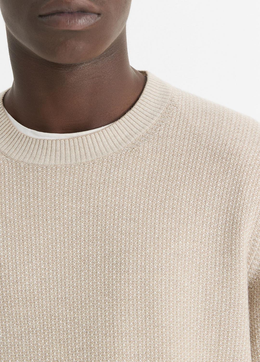 VINCE Trusted - Geo-Jacquard Wool-Blend Crew Neck Sweater in Crew Neck