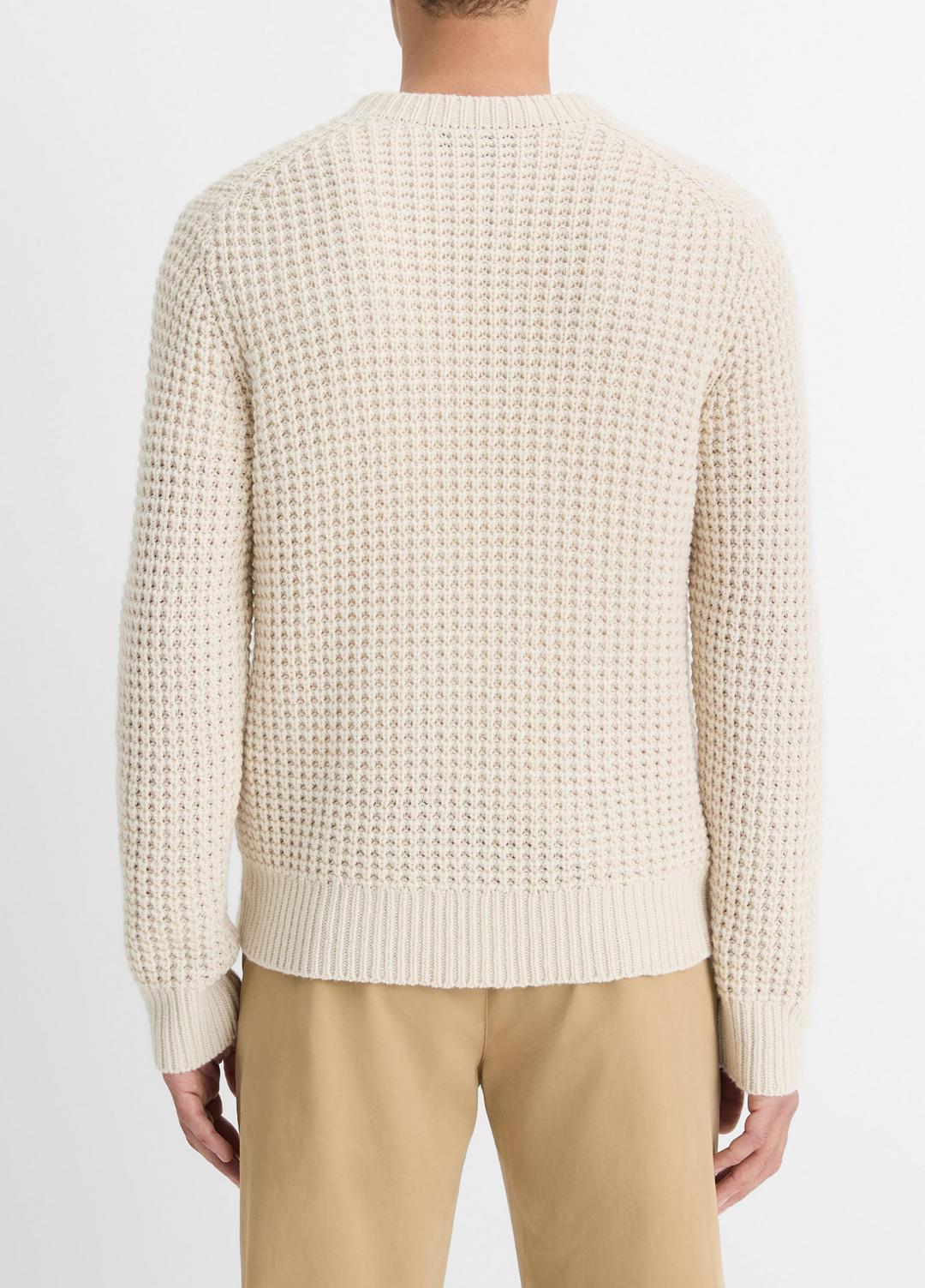 VINCE Popular - Macro-Waffle Crew Neck Sweater in Crew Neck