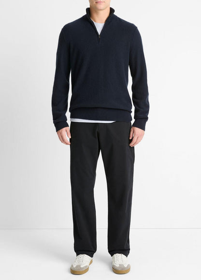 VINCE Classic - Plush Cashmere Quarter-Zip Sweater in Quarter Zip