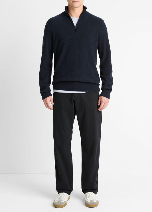 VINCE Classic - Plush Cashmere Quarter-Zip Sweater in Quarter Zip