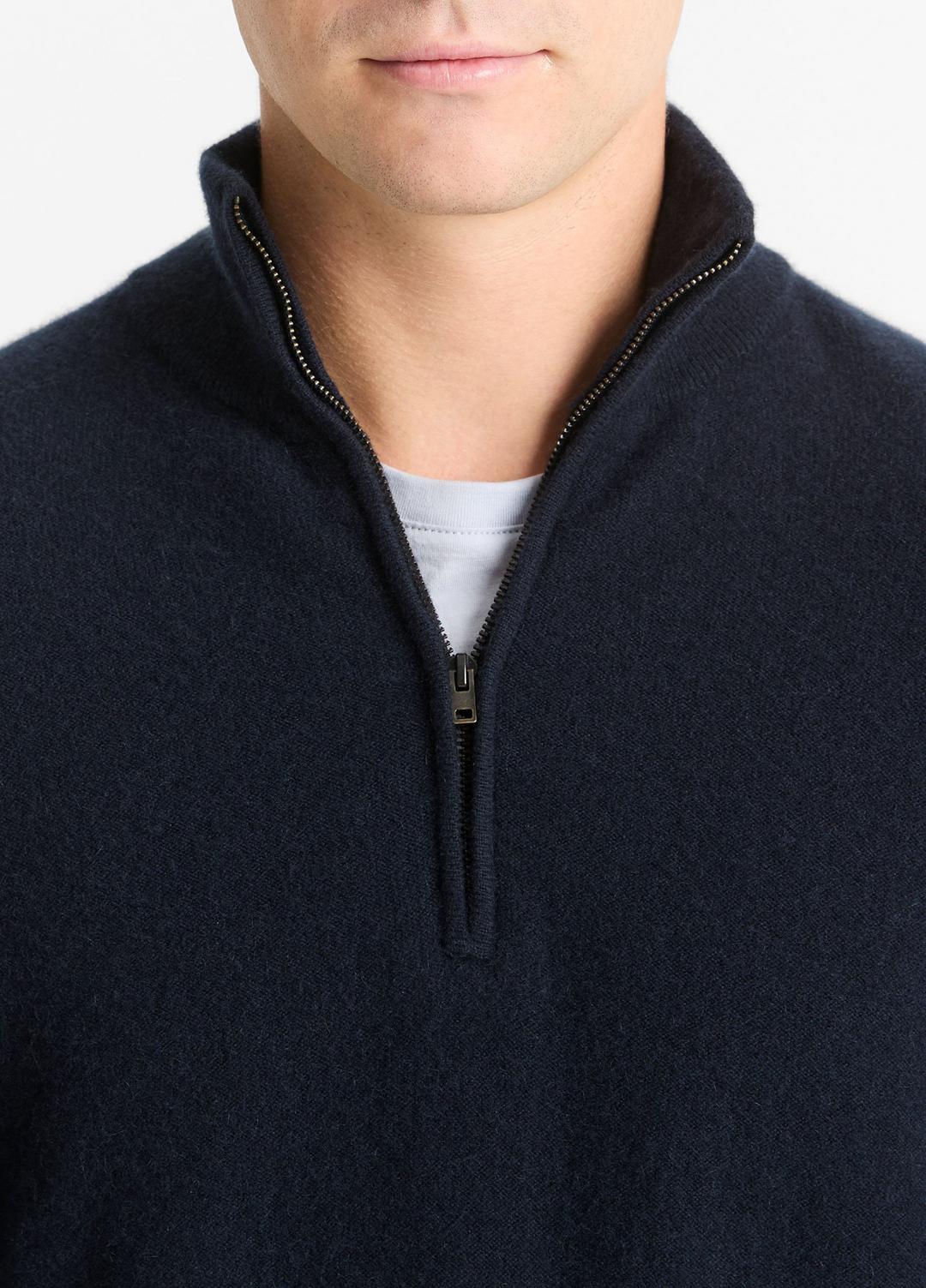VINCE Classic - Plush Cashmere Quarter-Zip Sweater in Quarter Zip
