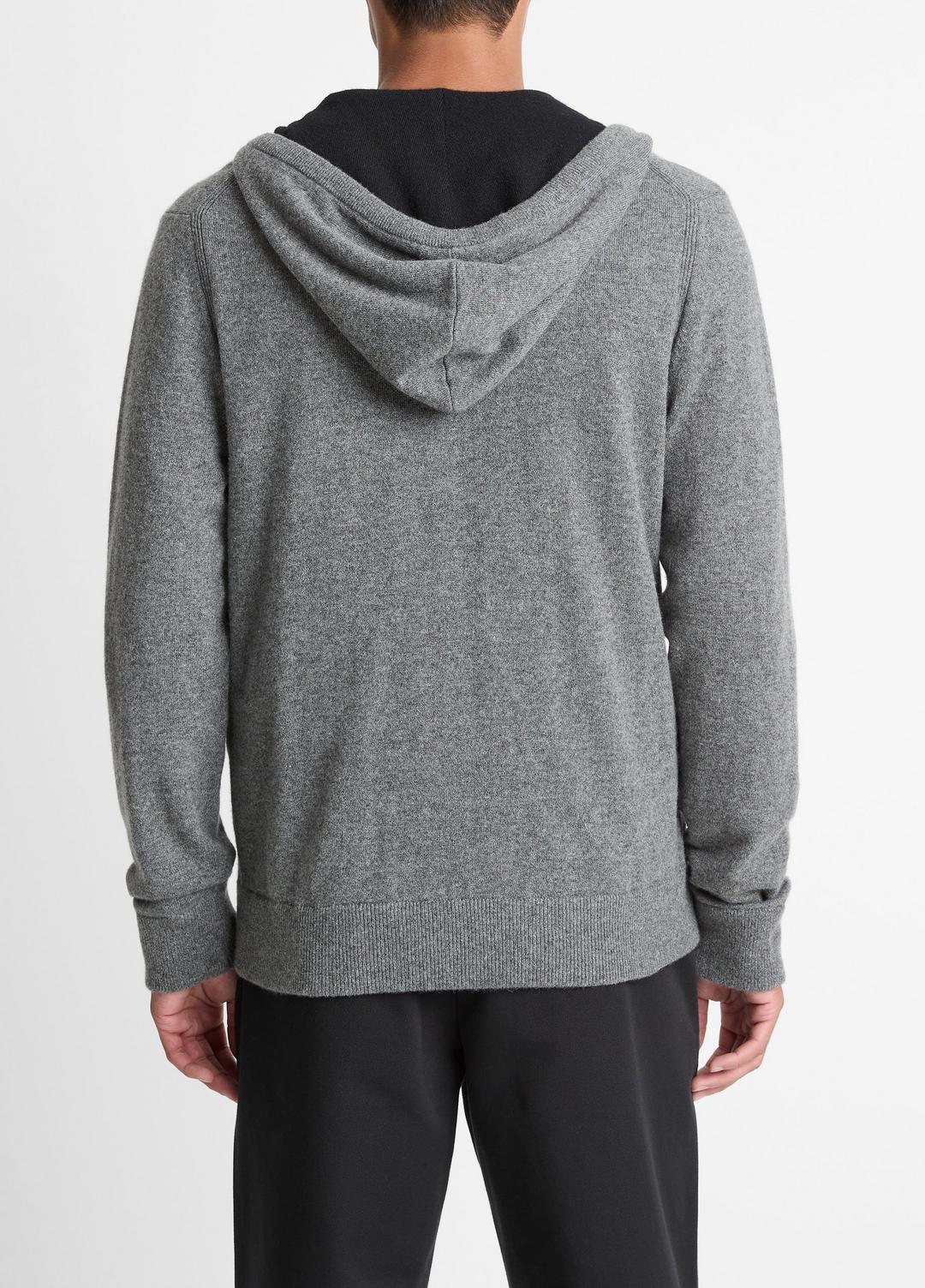 VINCE Classic - Cashmere Zip-Front Hoodie in Cashmere