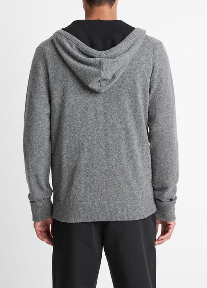 VINCE Classic - Cashmere Zip-Front Hoodie in Cashmere