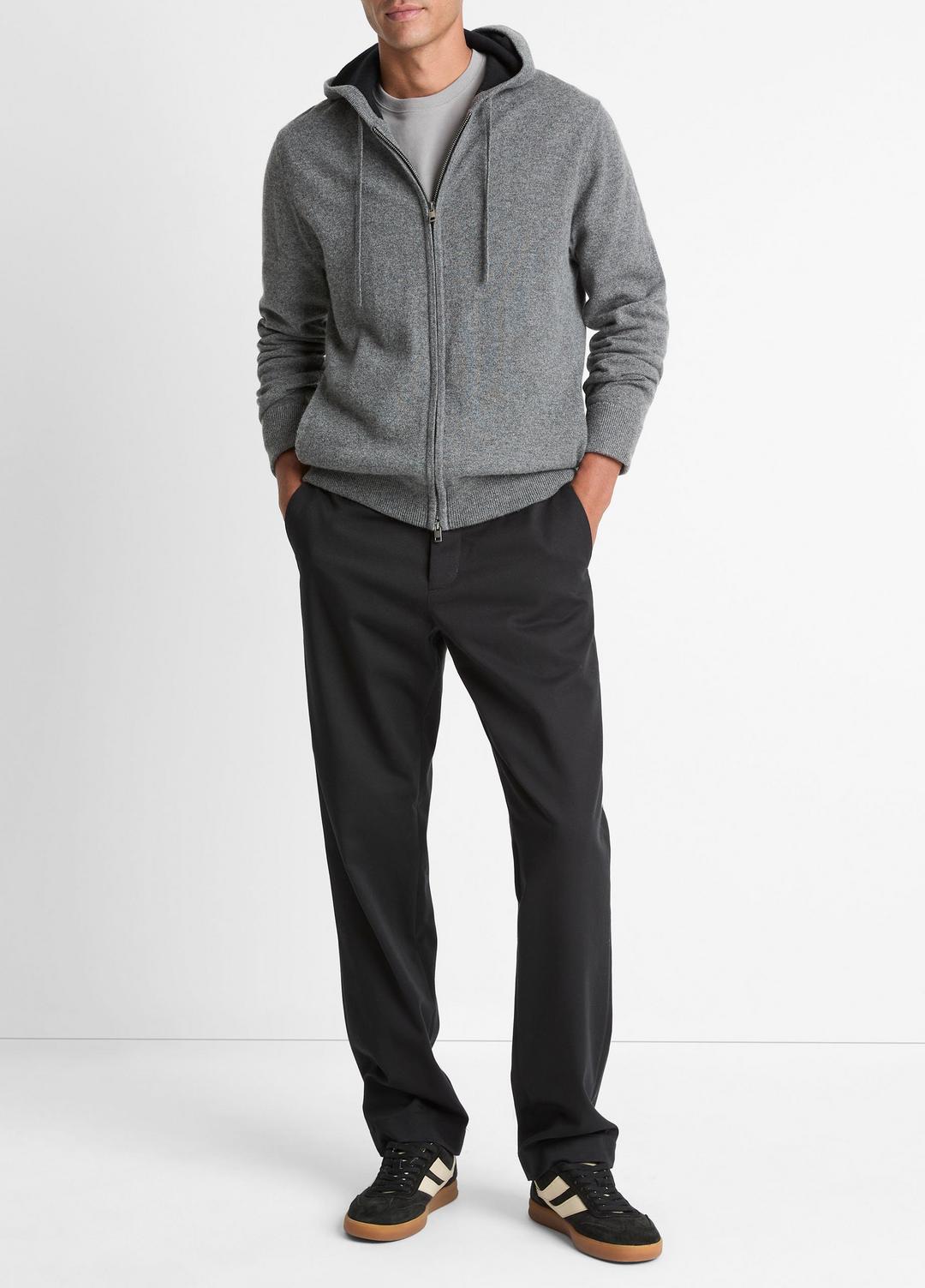 VINCE Classic - Cashmere Zip-Front Hoodie in Cashmere