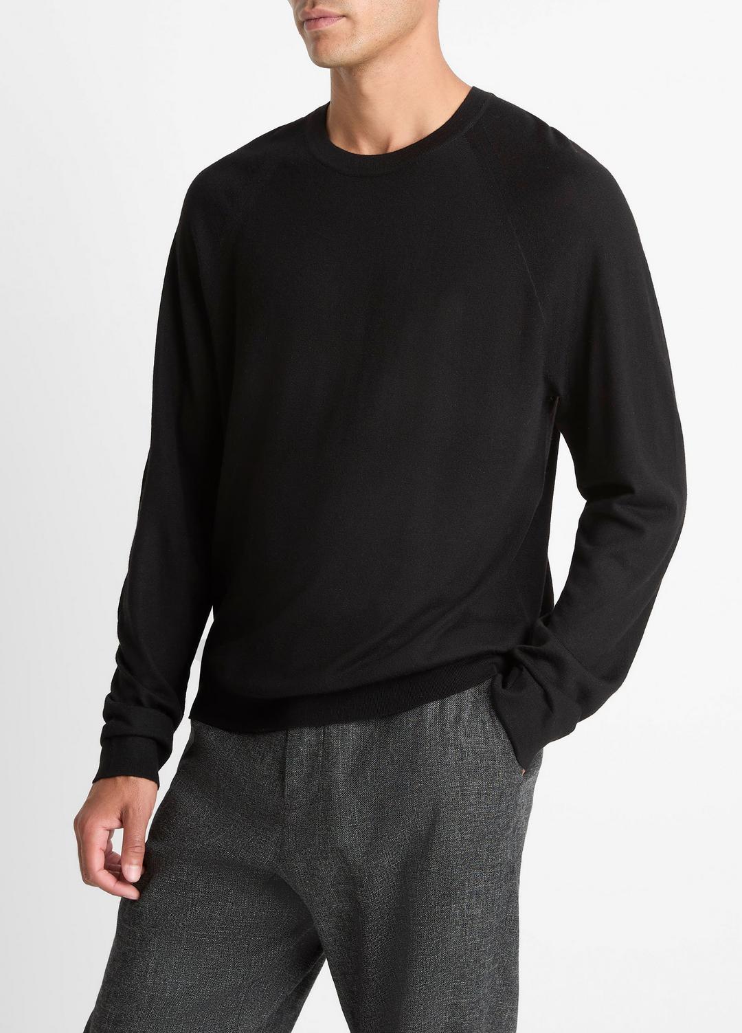 VINCE Everyday - Featherweight Wool-Cashmere Crew Neck Sweater in Crew Neck