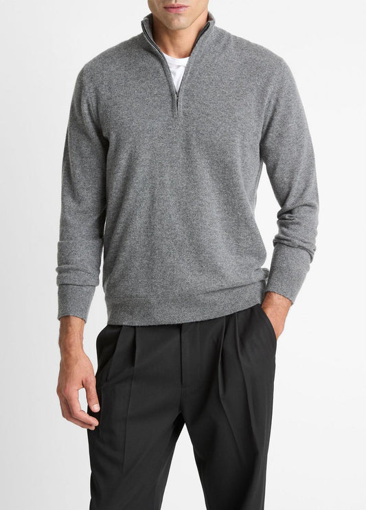 VINCE Discount - Cashmere Quarter-Zip Sweater in Quarter Zip