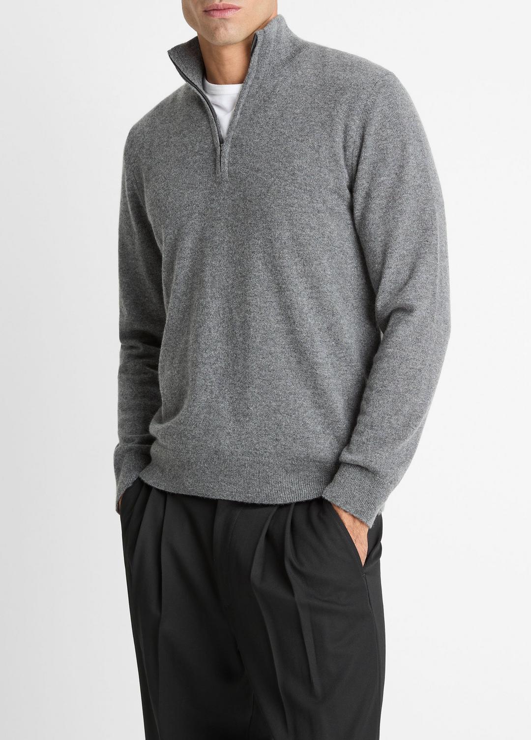 VINCE Discount - Cashmere Quarter-Zip Sweater in Quarter Zip