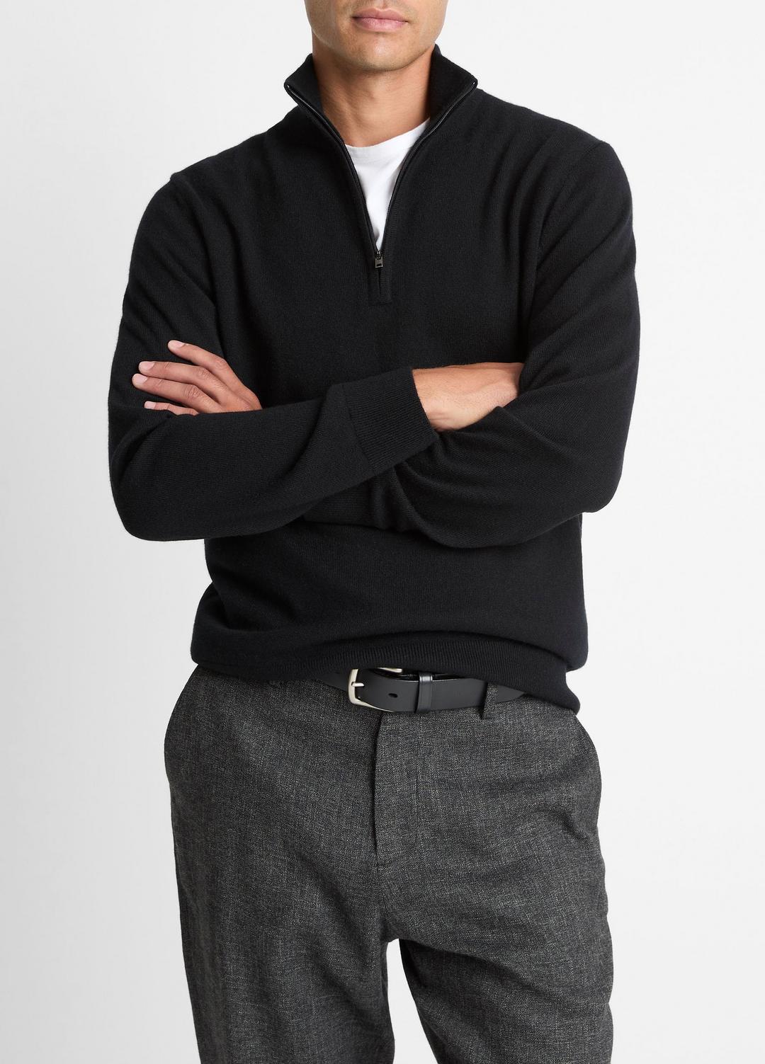 VINCE Great Value - Cashmere Quarter-Zip Sweater in Quarter Zip