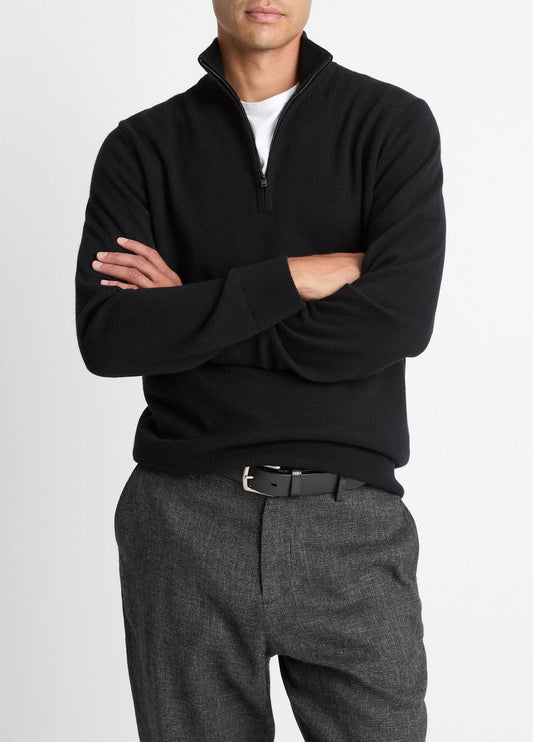 VINCE Great Value - Cashmere Quarter-Zip Sweater in Quarter Zip