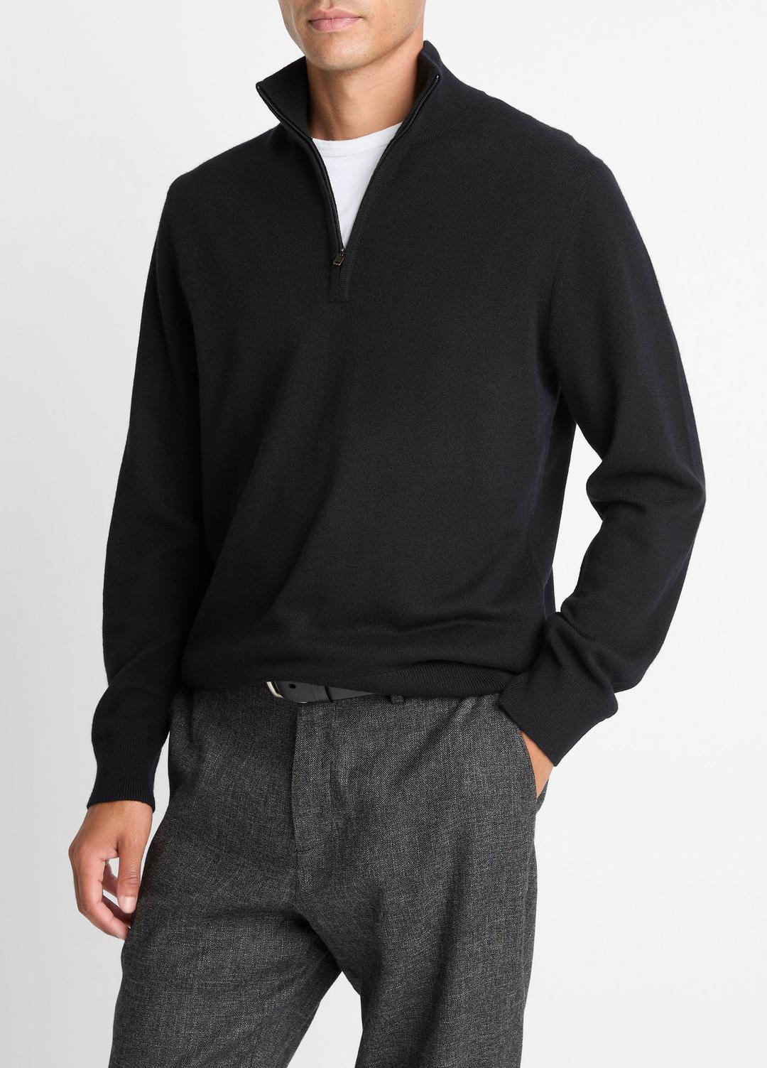 VINCE Great Value - Cashmere Quarter-Zip Sweater in Quarter Zip