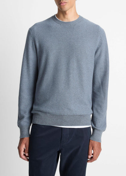 VINCE Essential - Geo-Jacquard Wool-Blend Crew Neck Sweater in Crew Neck