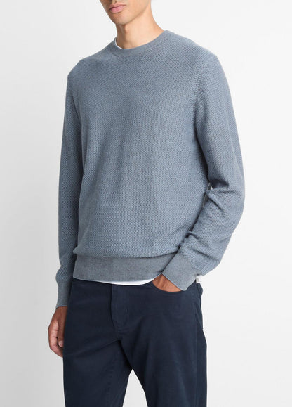 VINCE Essential - Geo-Jacquard Wool-Blend Crew Neck Sweater in Crew Neck