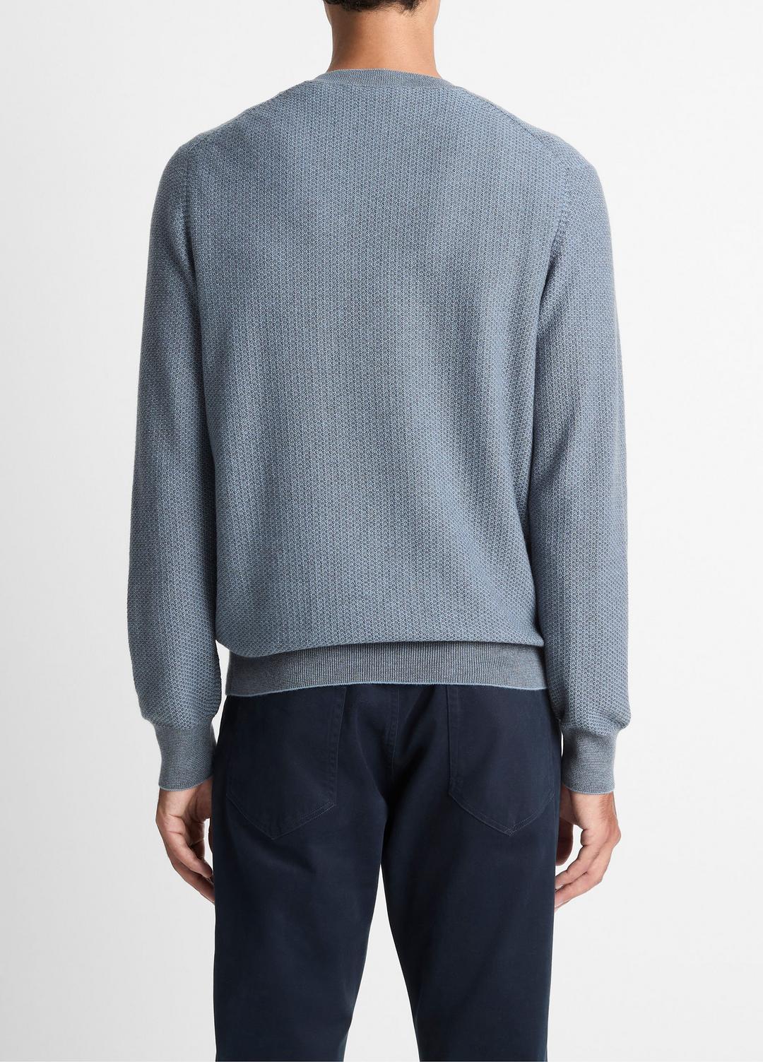 VINCE Essential - Geo-Jacquard Wool-Blend Crew Neck Sweater in Crew Neck
